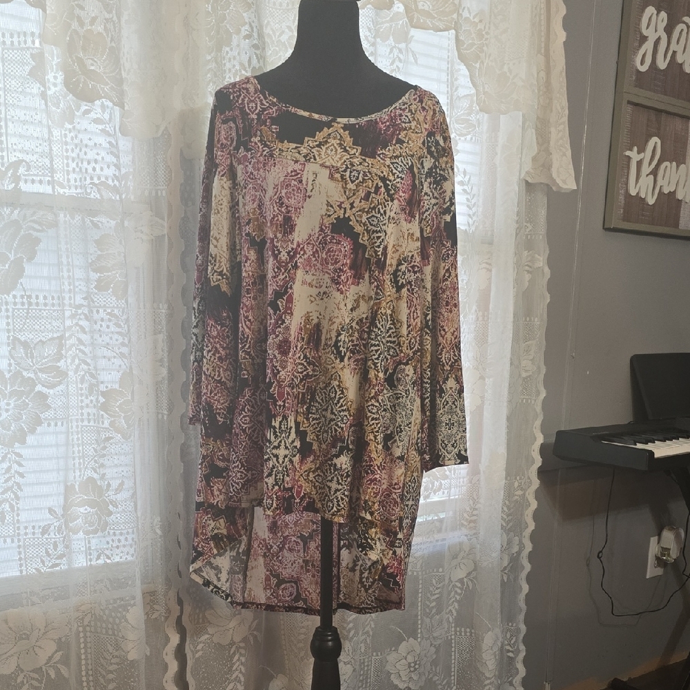 Cato Multicolor Bohemian Tunic Top